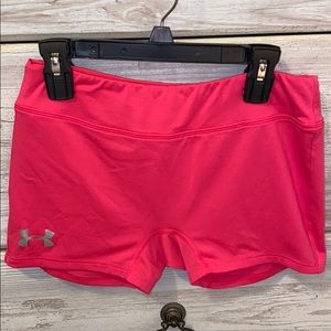 Pink Under Amour athletic spandex